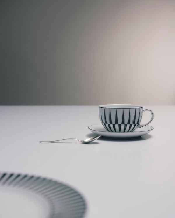 Set of two porcelain cappuccino cups - Stripes Set of two porcelain cappuccino cups - Stripes