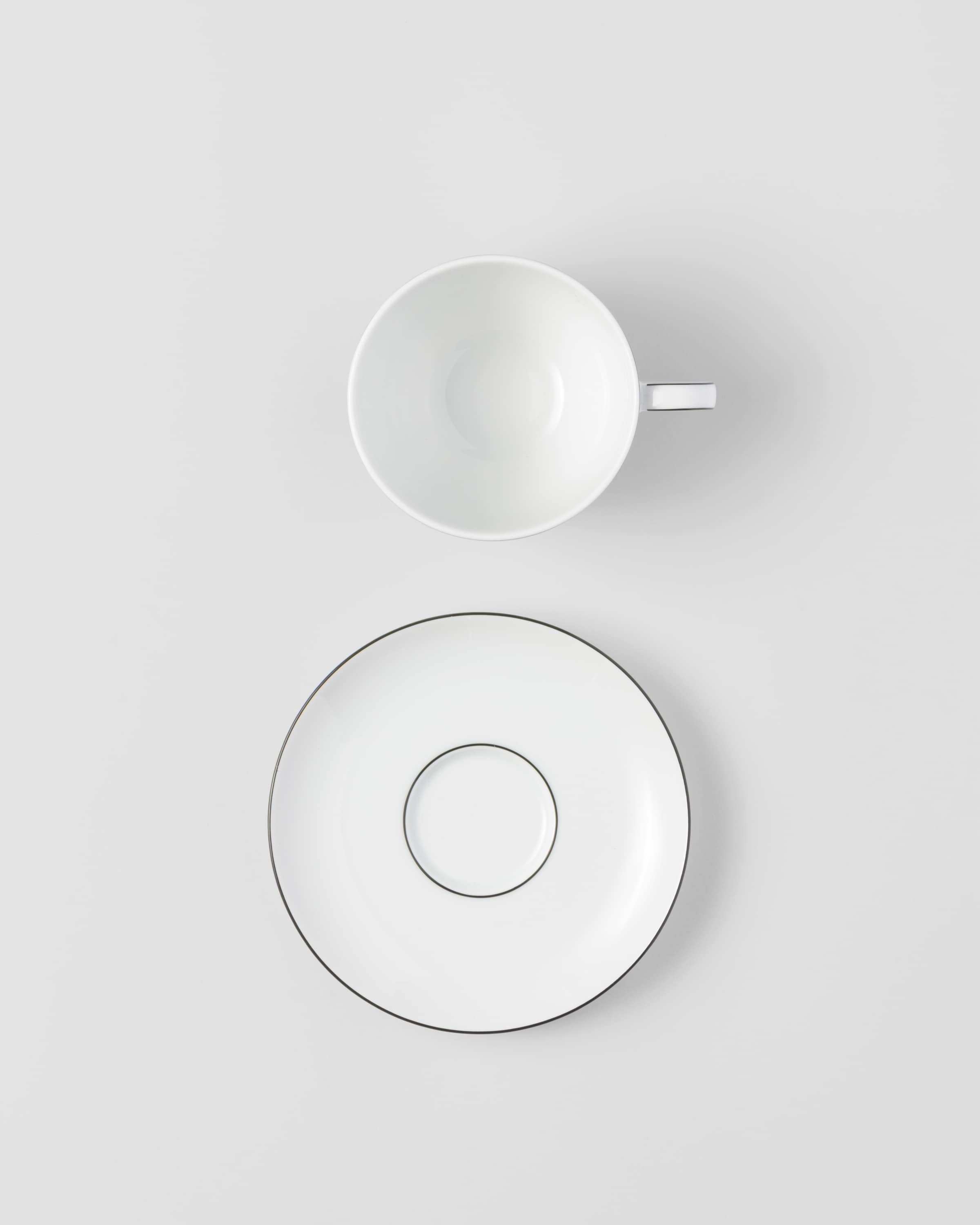 Set of two porcelain cappuccino cups