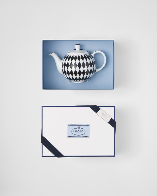 Porcelain teapot - Checkerboard  Porcelain teapot - Checkerboard