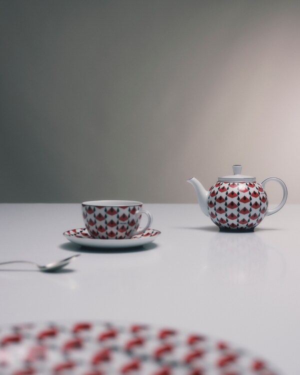 도자기 티포트 - Vienna Red 도자기 티포트 - Vienna Red