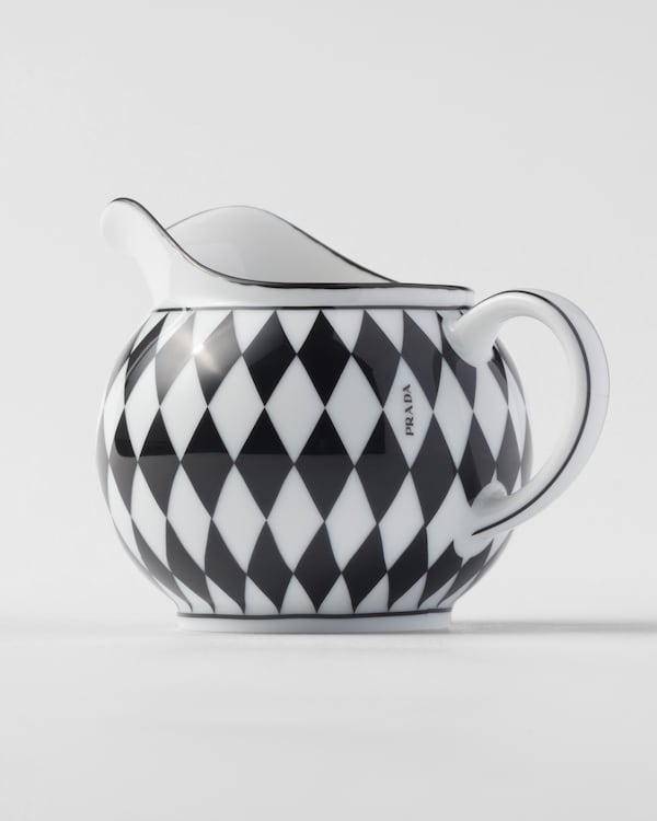 Porcelain milk jug and sugar bowl set - Checkerboard Porcelain milk jug and sugar bowl set - Checkerboard