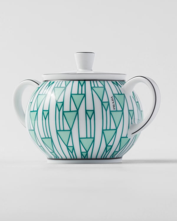 Porcelain milk jug and sugar bowl set - Vienna Green - Green Porcelain milk jug and sugar bowl set - Vienna Green - Green