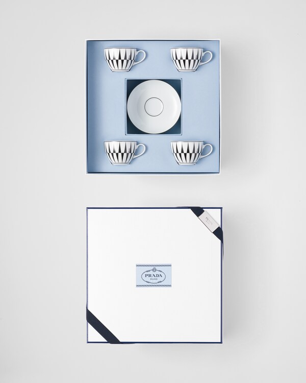 طقم من أربعة فناجين إسبريسو بورسلين - Stripes طقم من أربعة فناجين إسبريسو بورسلين - Stripes