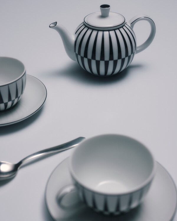 Porcelain teapot - Stripes Porcelain teapot - Stripes
