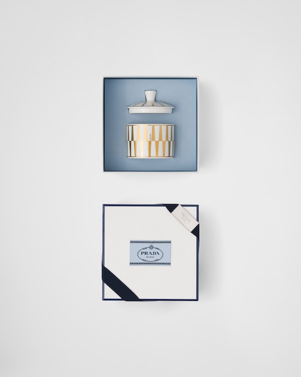 Sucrier en porcelaine - Stripes - Blanc/Or Sucrier en porcelaine - Stripes - Blanc/Or