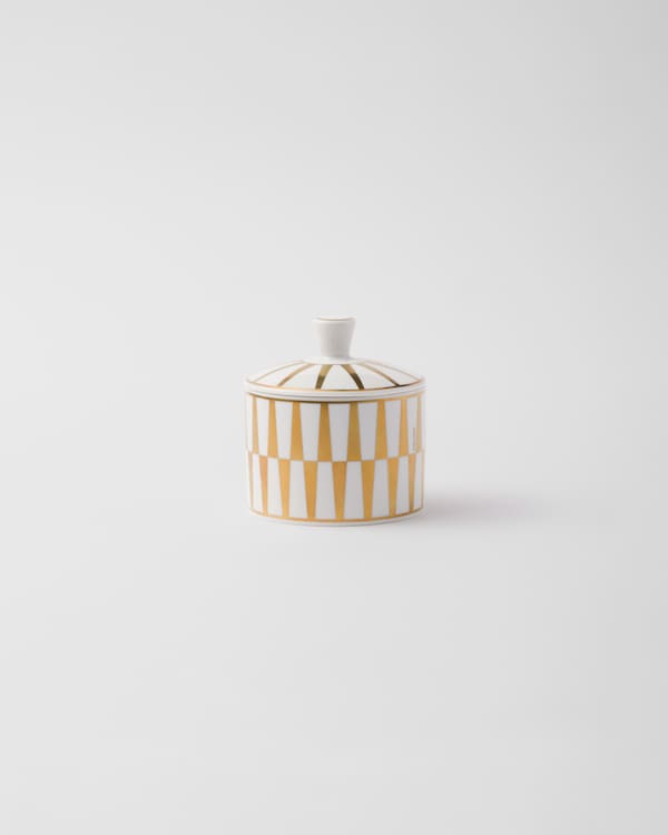 Sucrier en porcelaine - Stripes - Blanc/Or Sucrier en porcelaine - Stripes - Blanc/Or