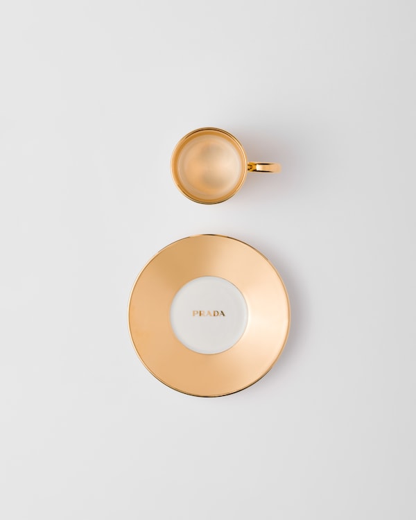 Porcelain coffee cup - Solid Gold - Gold Porcelain coffee cup - Solid Gold - Gold