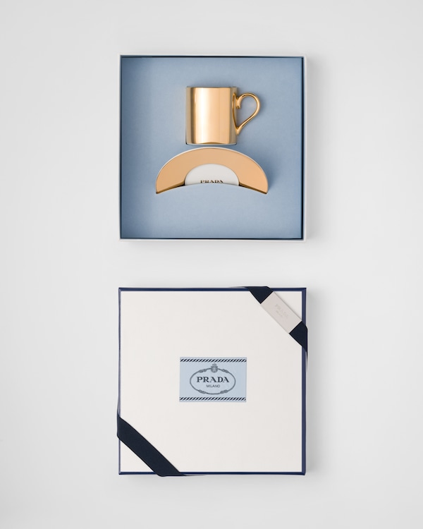 Porcelain coffee cup - Solid Gold - Gold Porcelain coffee cup - Solid Gold - Gold