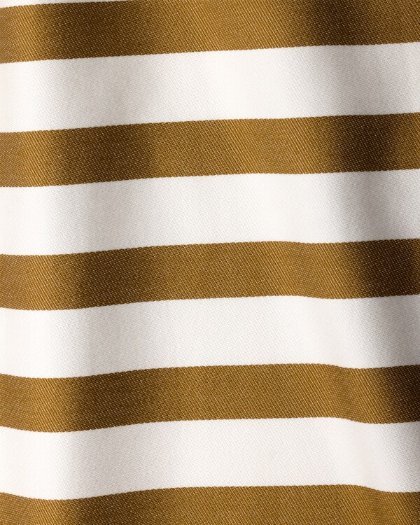 Striped cotton beach towel - White/Brandy Striped cotton beach towel - White/Brandy