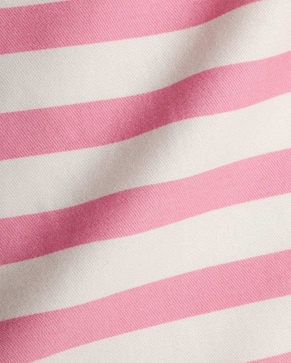 Striped cotton beach towel - White/Pale Rose Striped cotton beach towel - White/Pale Rose