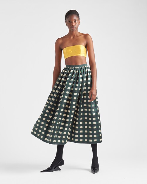 Prada Printed silk and wool midi\u002Dskirt 2