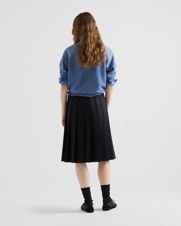 Pleated gabardine midi-skirt Pleated gabardine midi-skirt