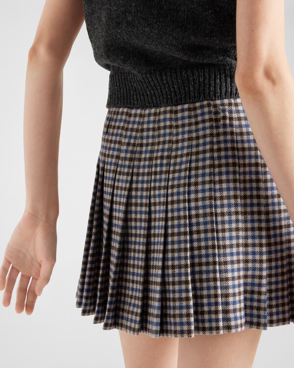 Checked wool miniskirt Checked wool miniskirt
