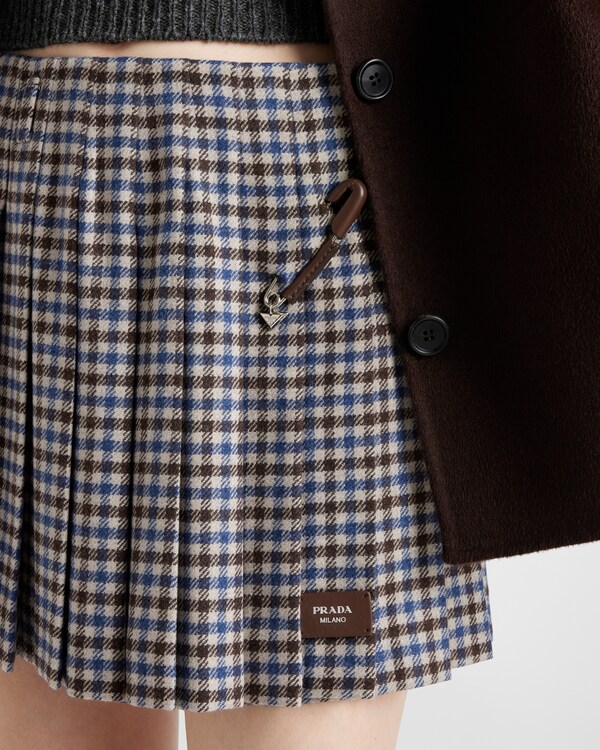 Checked wool miniskirt Checked wool miniskirt