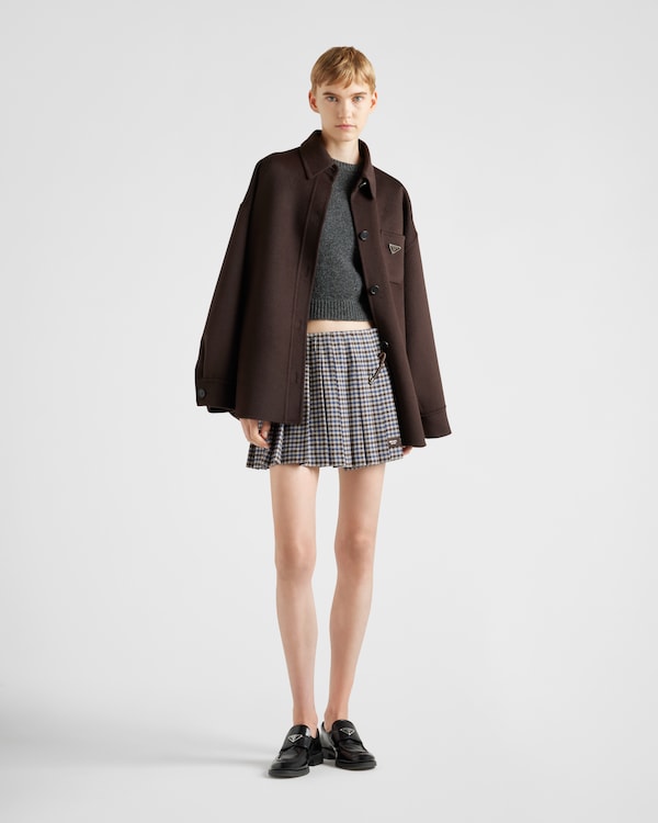 Checked wool miniskirt Checked wool miniskirt