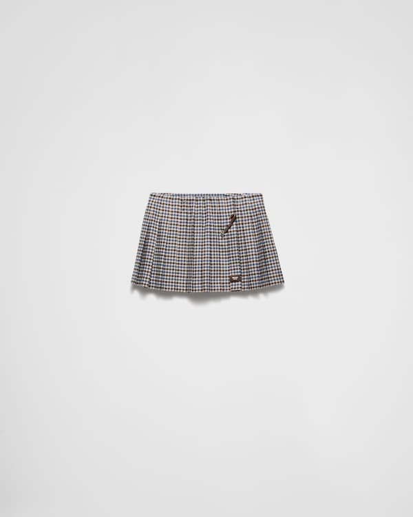 Checked wool miniskirt Checked wool miniskirt