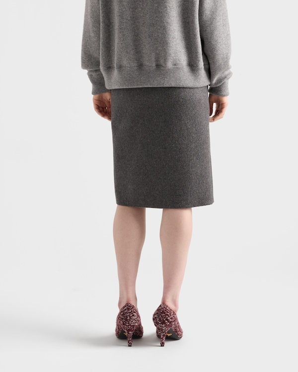Loden fabric pencil skirt Loden fabric pencil skirt
