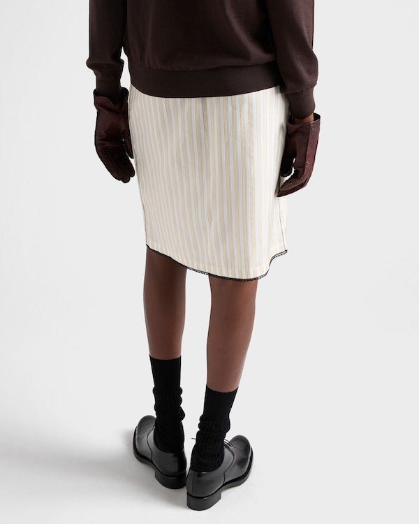 Striped skirt with appliqué - Yellow Striped skirt with appliqué - Yellow