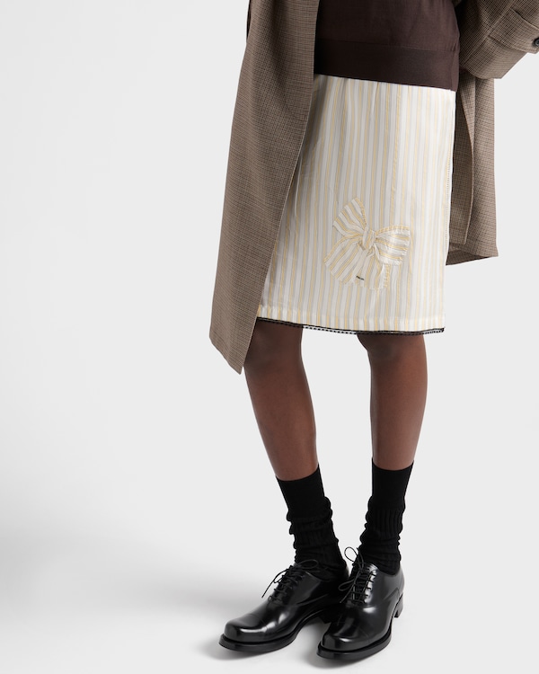 Striped skirt with appliqué - Yellow Striped skirt with appliqué - Yellow