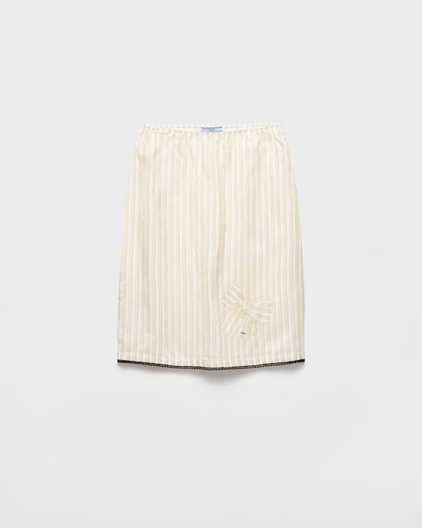 Striped skirt with appliqué - Yellow Striped skirt with appliqué - Yellow