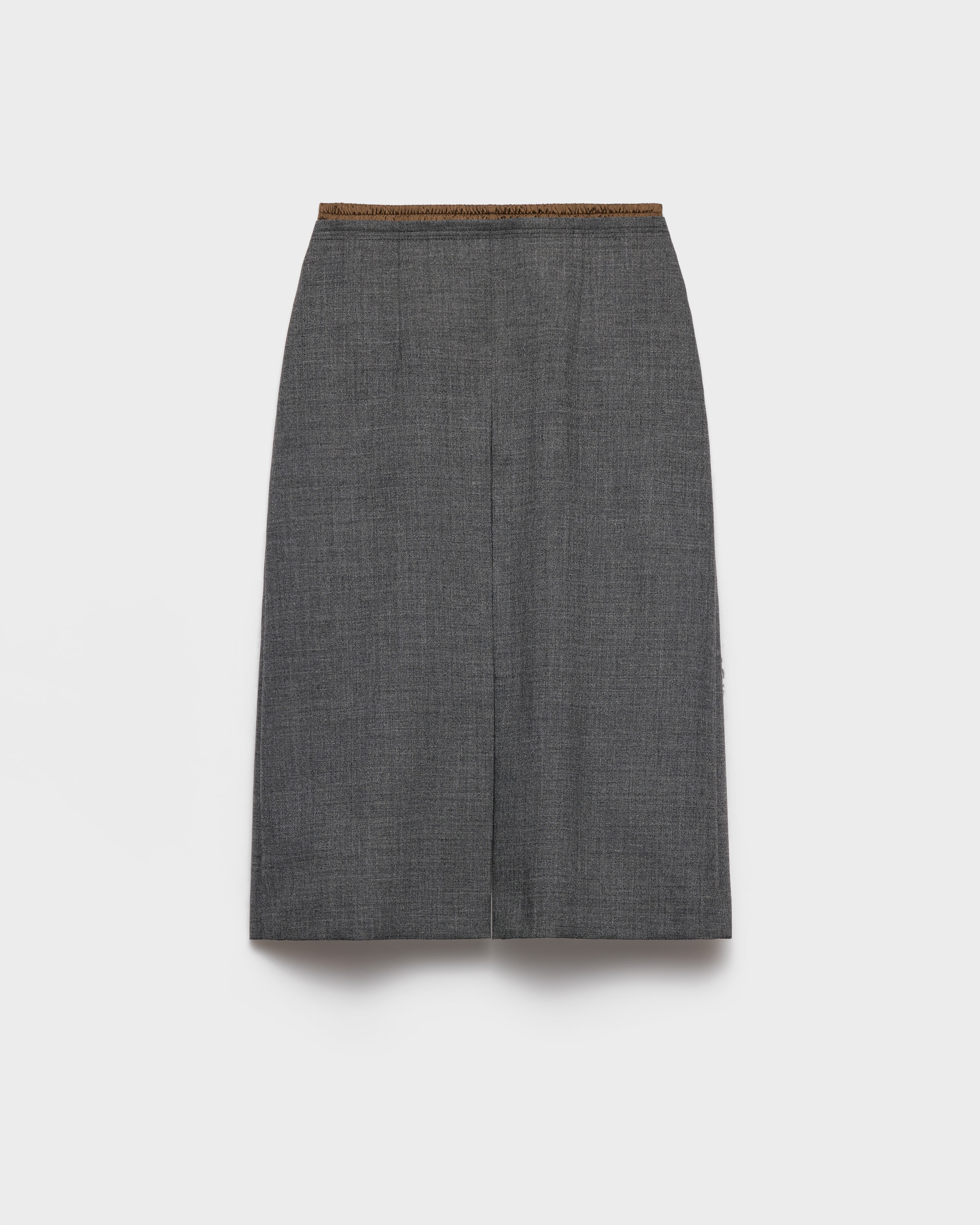 Slate Gray Rush Stitch Midi-skirt | PRADA - United States