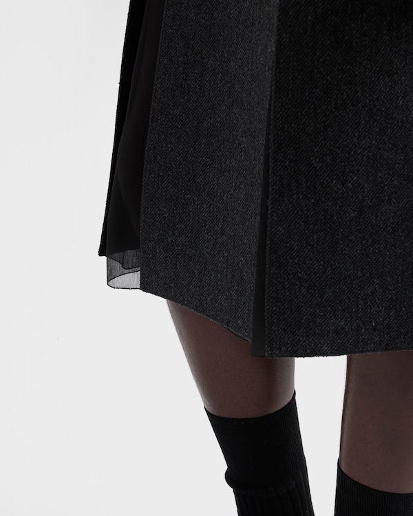 Double wool midi-skirt - Slate Gray Double wool midi-skirt - Slate Gray