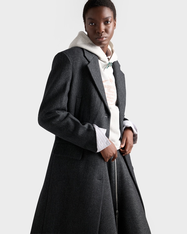 Double wool midi-skirt - Slate Gray Double wool midi-skirt - Slate Gray