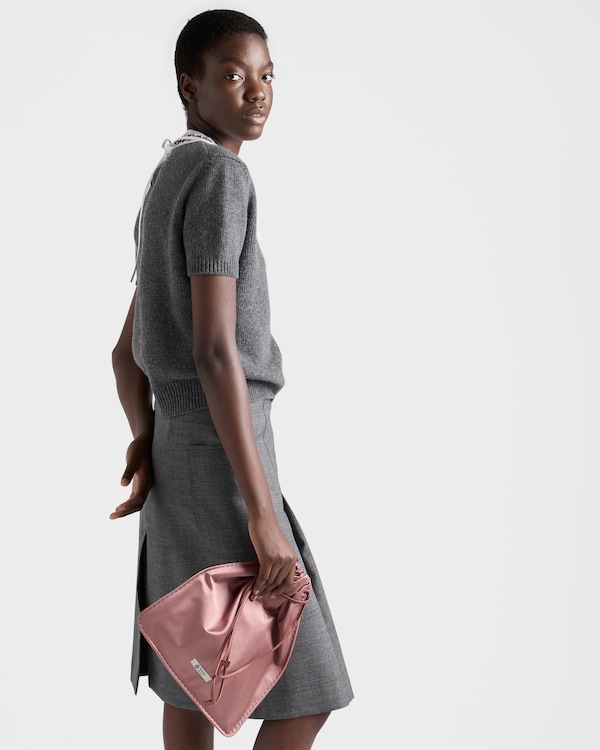 Rush stitch pleated skirt - Slate Gray Rush stitch pleated skirt - Slate Gray