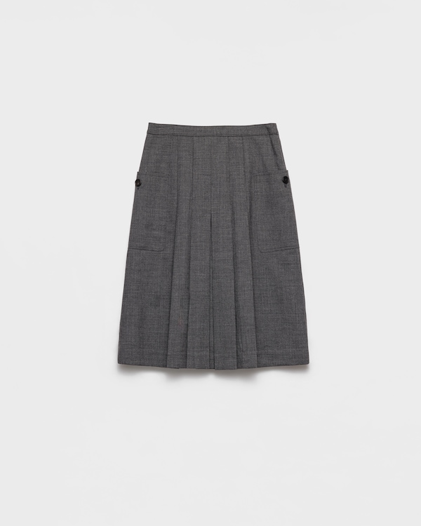Rush stitch pleated skirt - Slate Gray Rush stitch pleated skirt - Slate Gray
