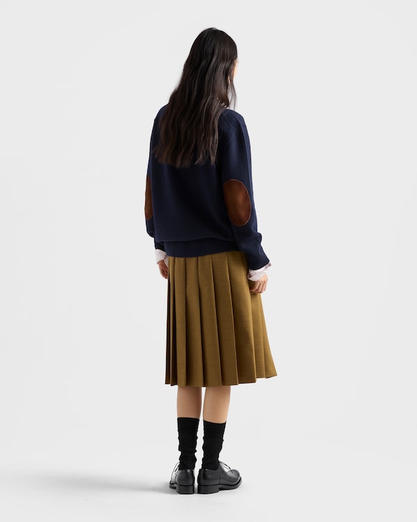 Hopsack midi-skirt - Cinnamon Hopsack midi-skirt - Cinnamon