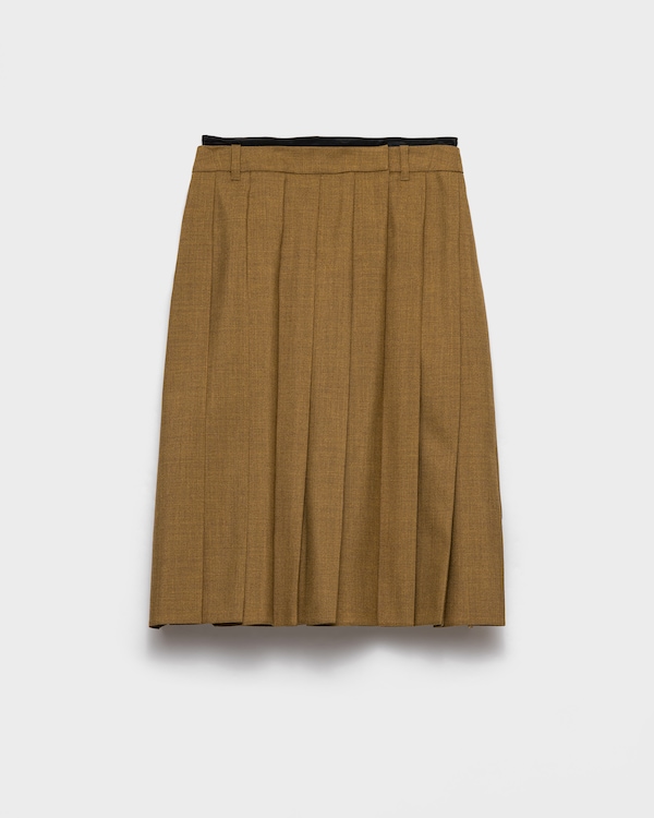 Hopsack midi-skirt - Cinnamon Hopsack midi-skirt - Cinnamon