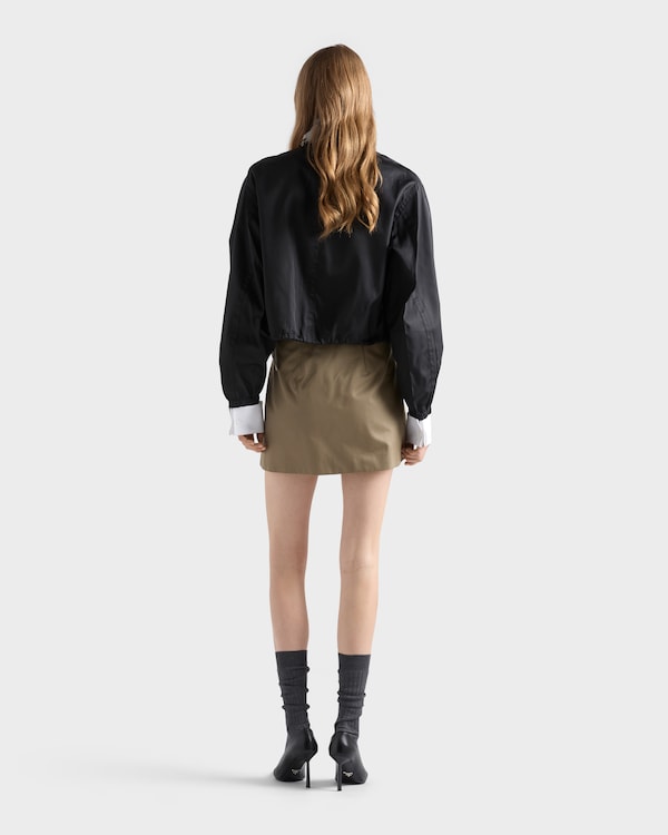 Chino miniskirt with zipper - Clay Grey Chino miniskirt with zipper - Clay Grey