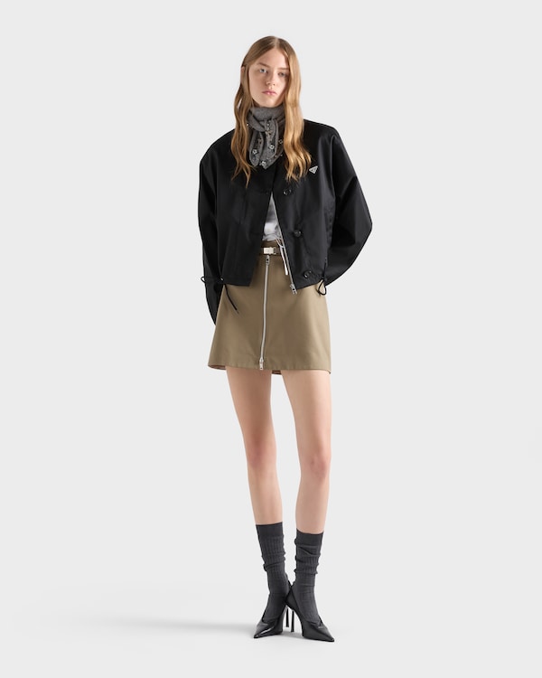 Chino miniskirt with zipper - Clay Grey Chino miniskirt with zipper - Clay Grey