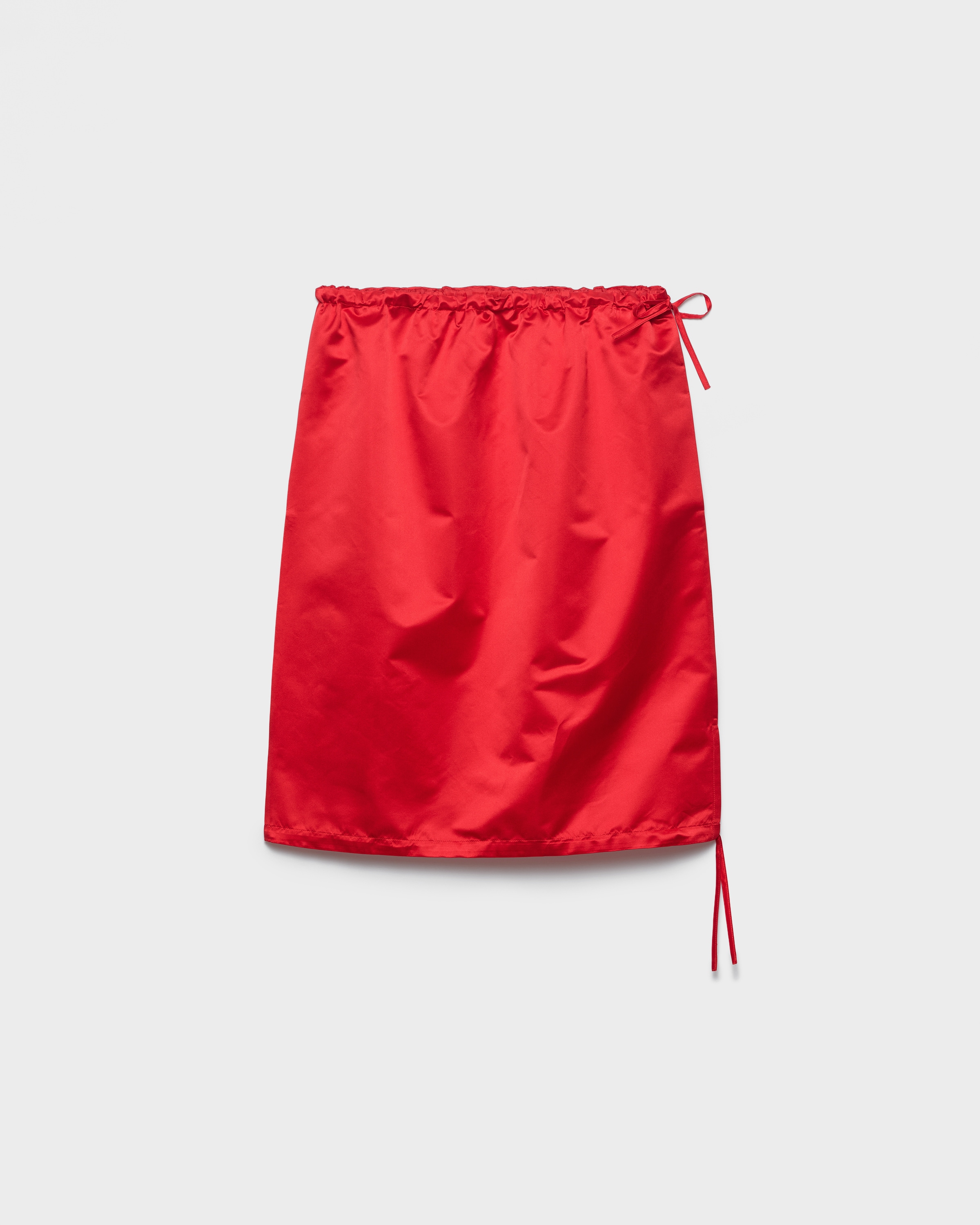 Lacquer Red Satin Skirt | PRADA - United States