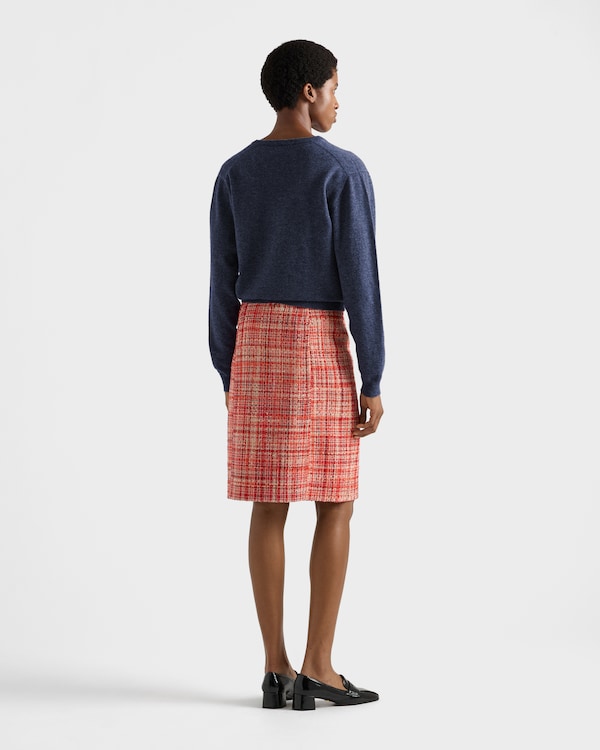 Tweed midi skirt - Red Tweed midi skirt - Red