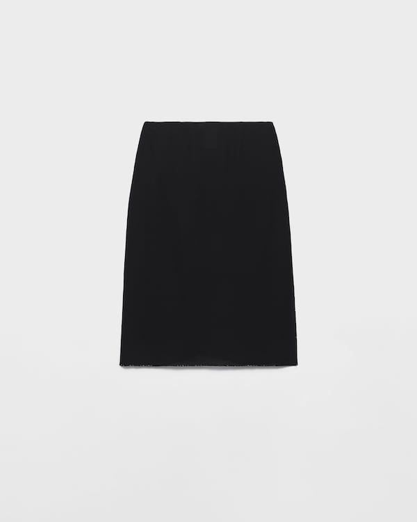Rock aus dreilagigem Seidenchiffon - Schwarz Rock aus dreilagigem Seidenchiffon - Schwarz