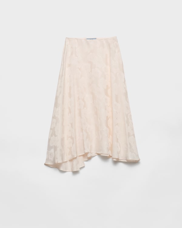 【関税＆送料込み】Prada Technical Fabric Skirt Prada - Technical Fabric Midi Skirt in Navy
