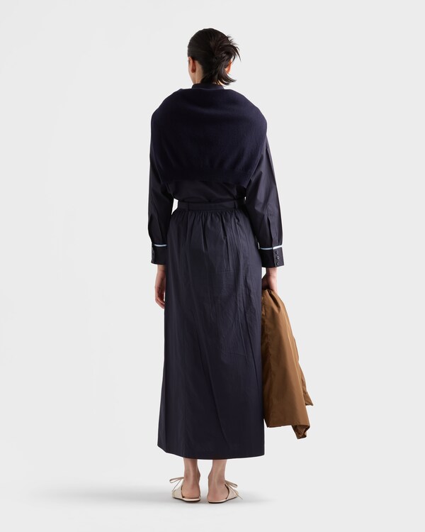 تنورة ماكسي بوبلين - أزرق تنورة ماكسي بوبلين - أزرق