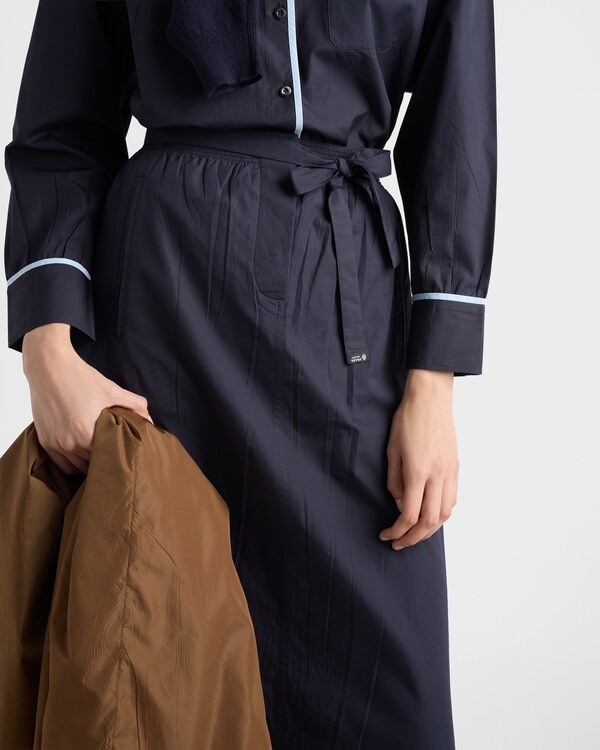 تنورة ماكسي بوبلين - أزرق تنورة ماكسي بوبلين - أزرق