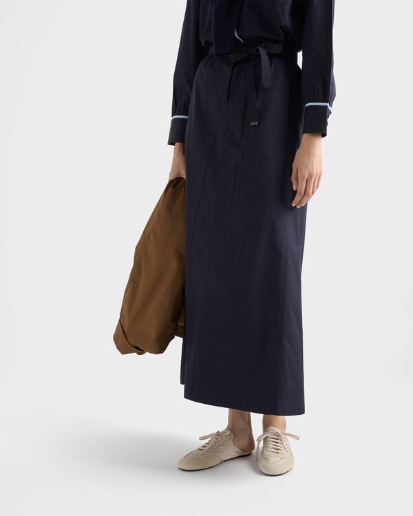 تنورة ماكسي بوبلين - أزرق تنورة ماكسي بوبلين - أزرق