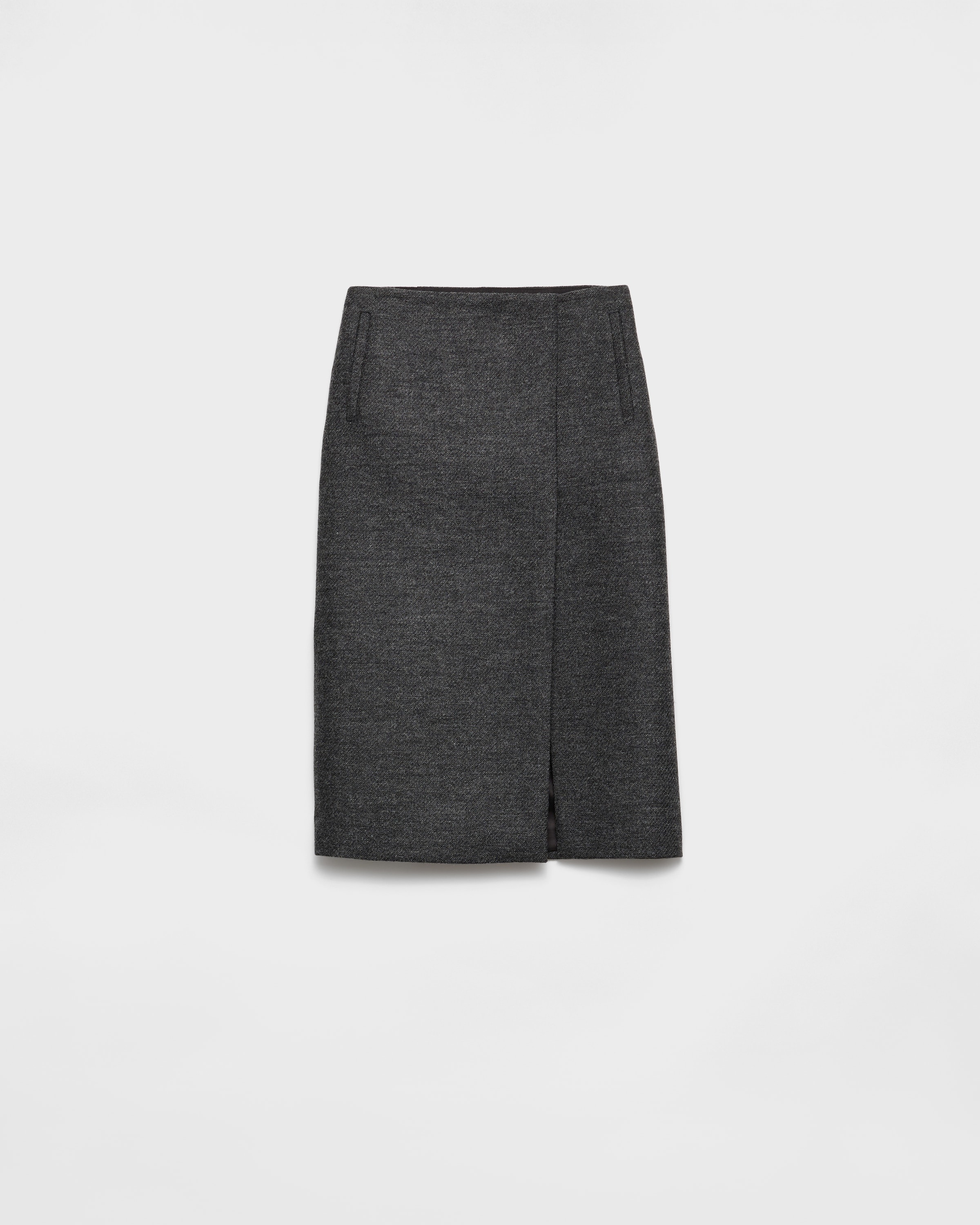 Slate Gray Rush stitch skirt | PRADA