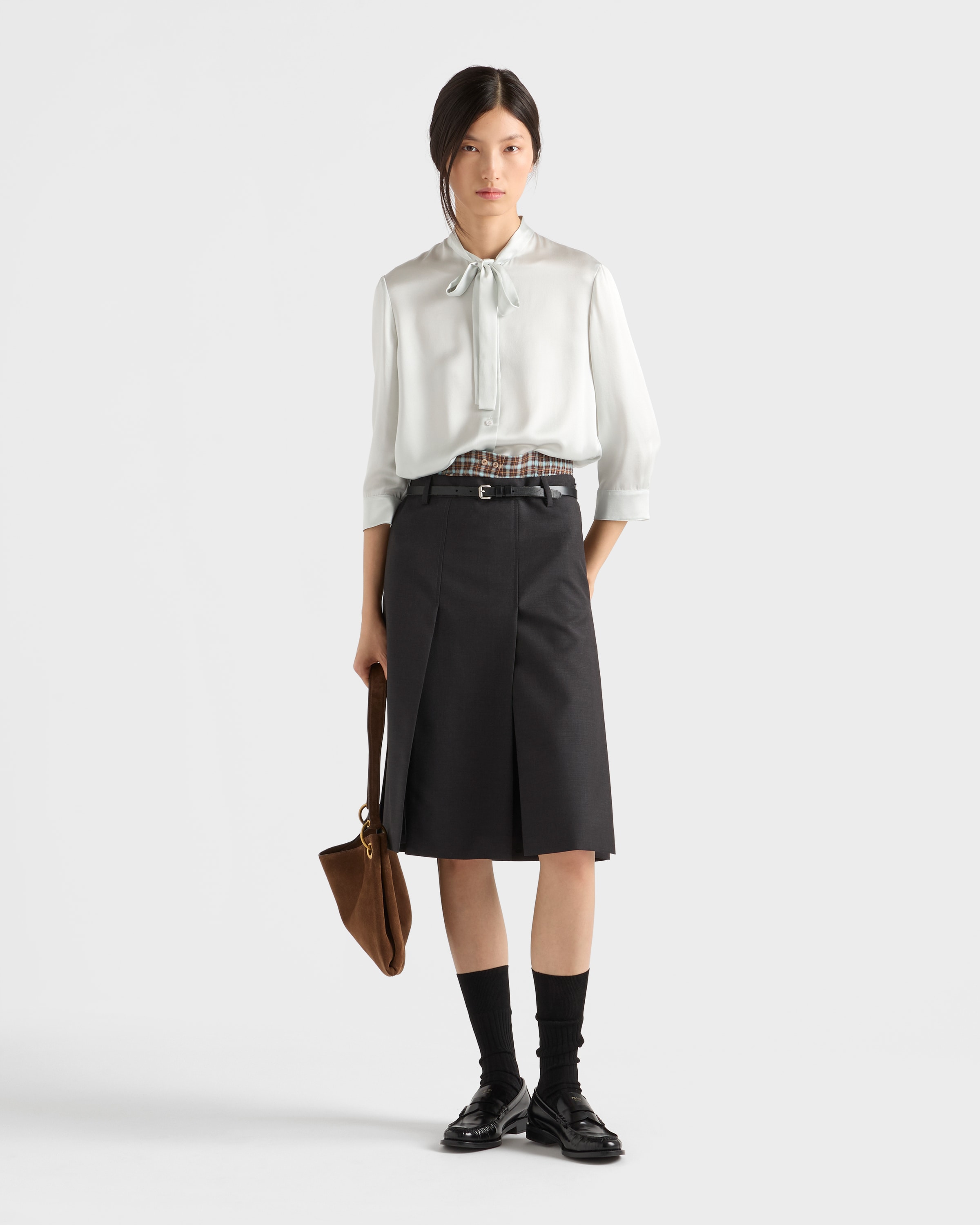 Grey Grisaille skirt | PRADA