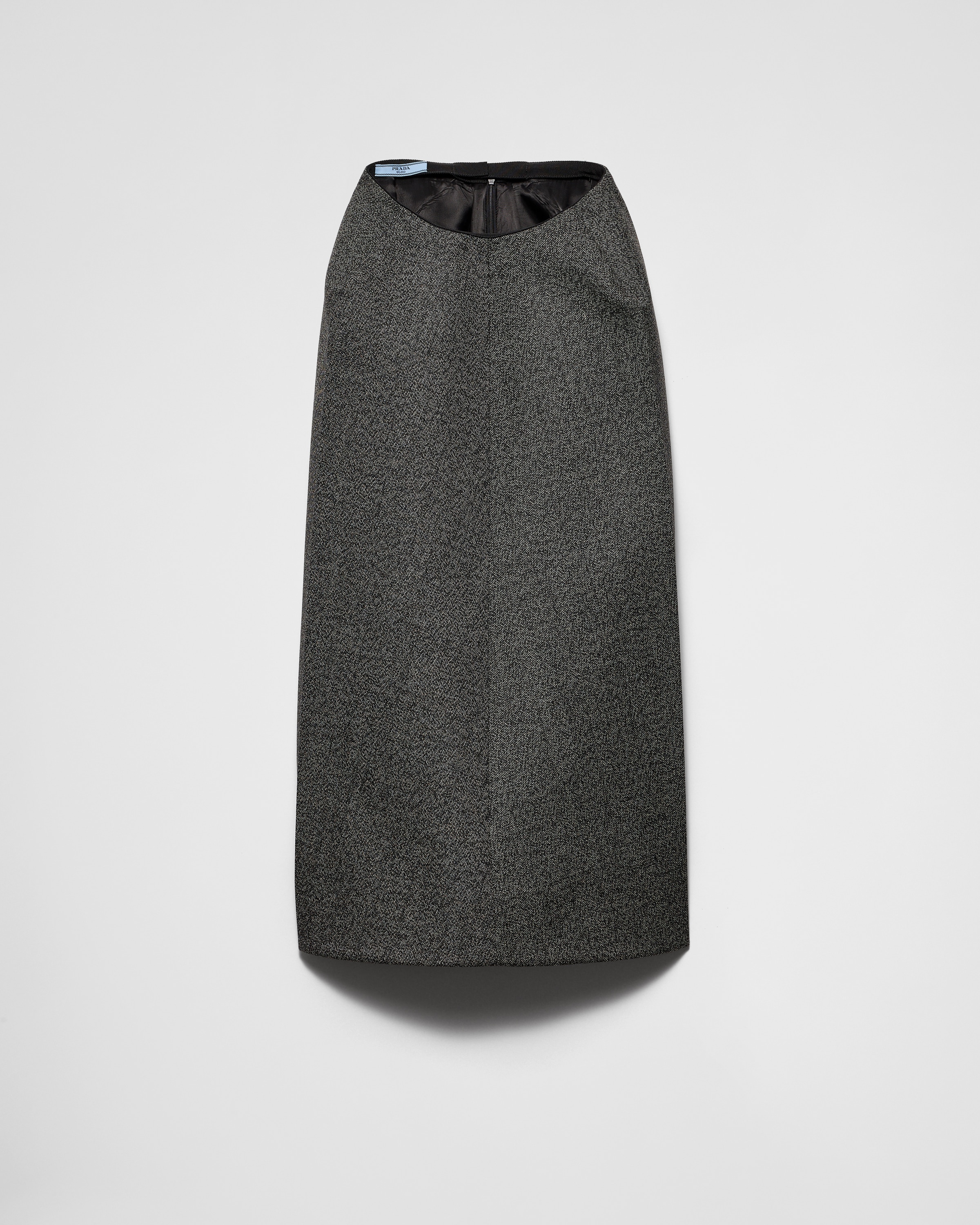スカート Prada Midi skirt in mouline Prada Mouline Wool Midi Skirt - Bergdorf Goodman