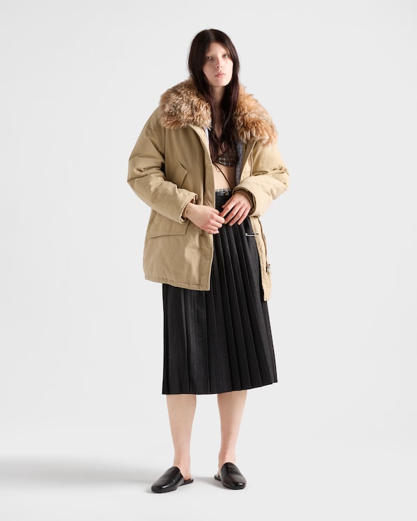 Pleated wool flannel skirt Pleated wool flannel skirt