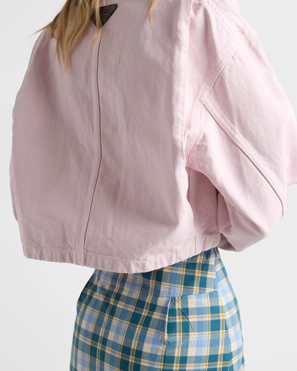 Plaid cotton pencil skirt - Natural/Teal Plaid cotton pencil skirt - Natural/Teal