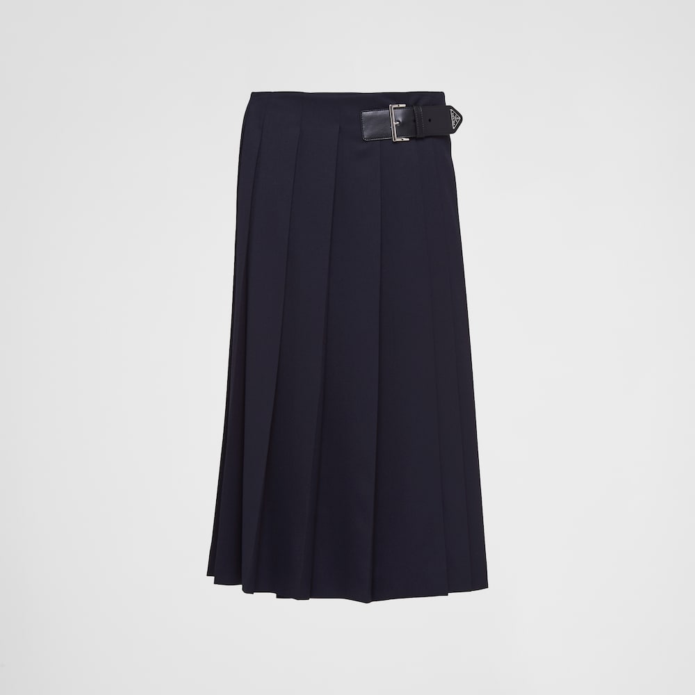 Prada Gonna midi in gabardine 1