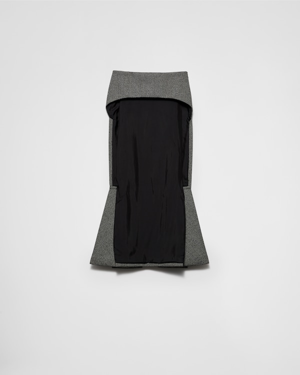 PRADA お洒落 コットンドリル スカート Black Cotton drill skirt | PRADA
