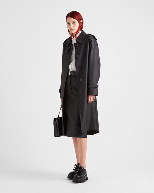 Prada Jupe en gabardine de laine 2
