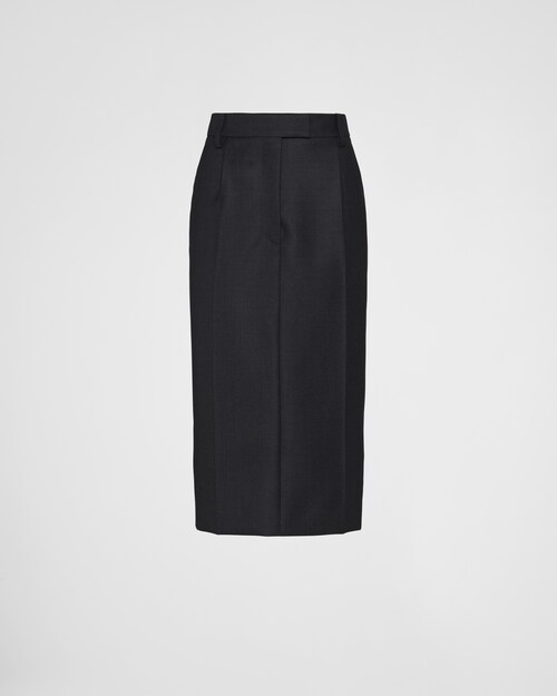 Prada Jupe en gabardine de laine 1