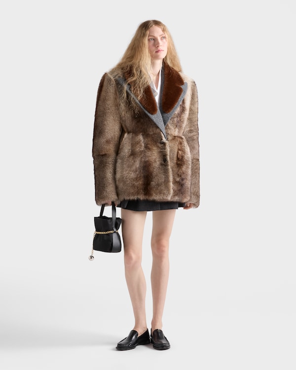 Chevron wool mini skirt - Anthracite Gray Chevron wool mini skirt - Anthracite Gray